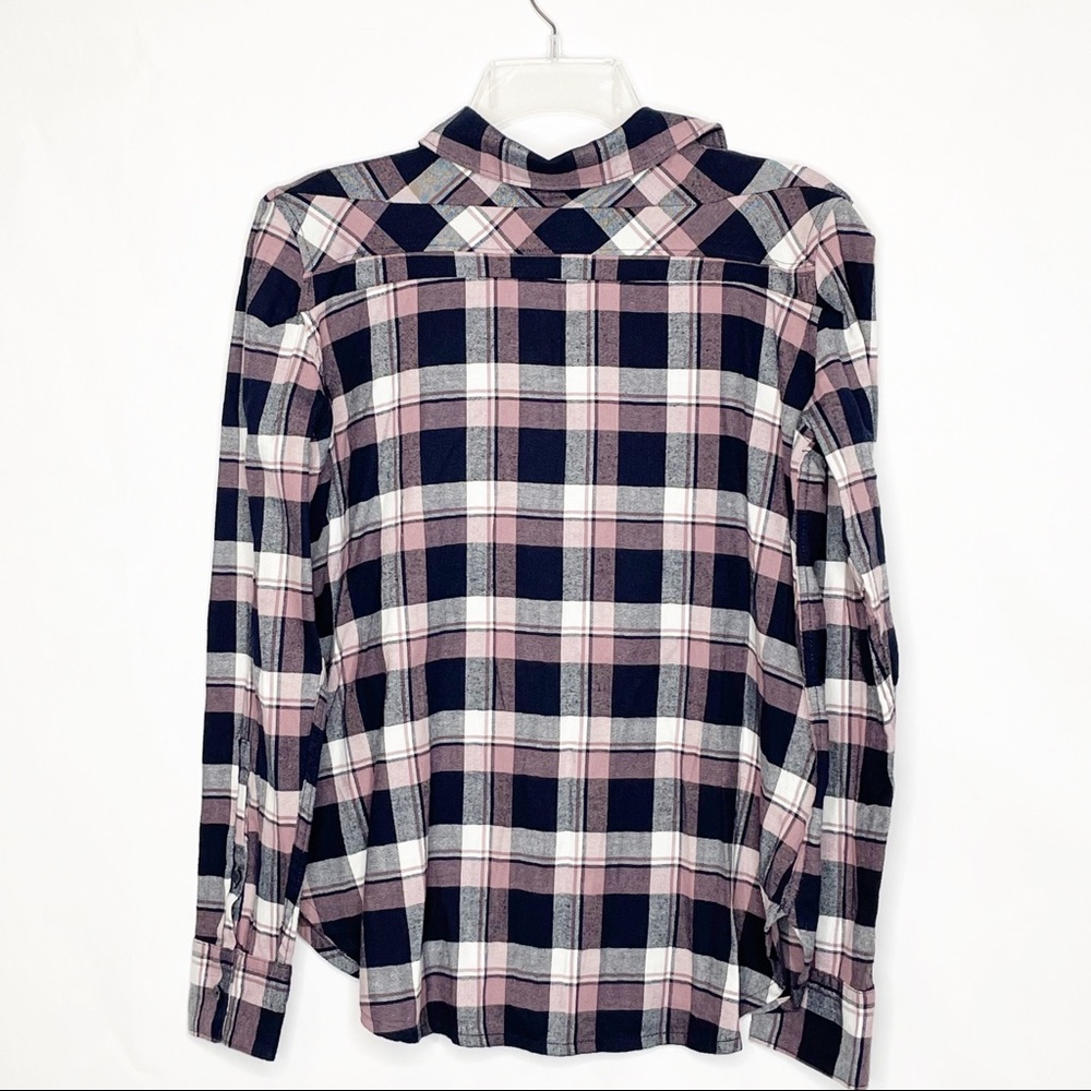 Orvis Black & Pink Plaid Flannel Shirt (M) - Picture 4 of 8